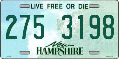 NH license plate 2753198