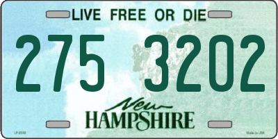 NH license plate 2753202