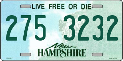 NH license plate 2753232