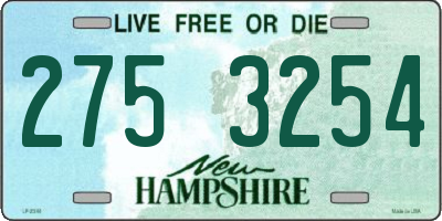 NH license plate 2753254