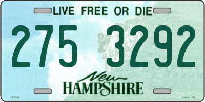 NH license plate 2753292