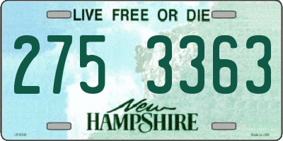 NH license plate 2753363