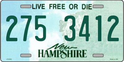 NH license plate 2753412