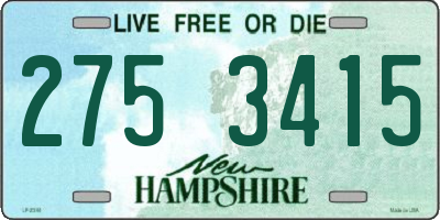 NH license plate 2753415