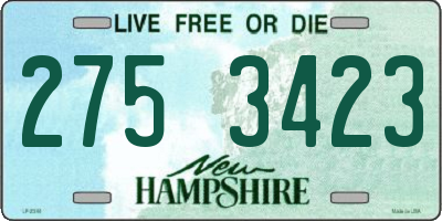 NH license plate 2753423