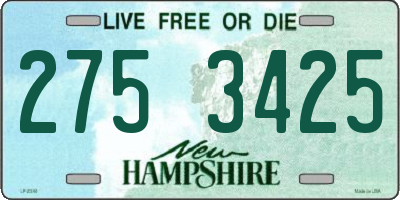 NH license plate 2753425