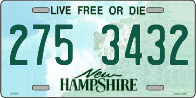 NH license plate 2753432