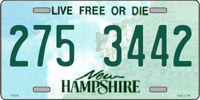 NH license plate 2753442
