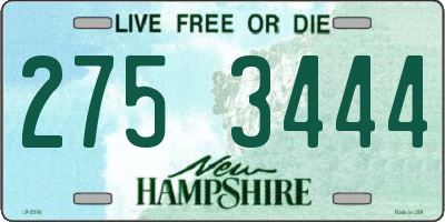NH license plate 2753444
