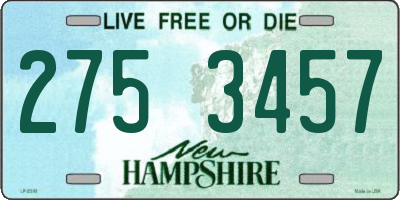 NH license plate 2753457