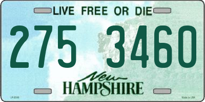 NH license plate 2753460