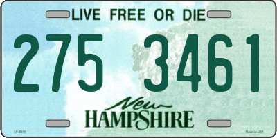 NH license plate 2753461