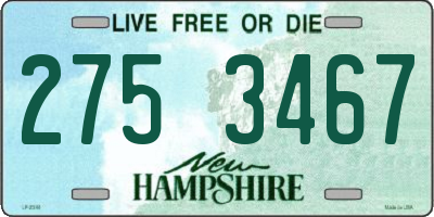 NH license plate 2753467