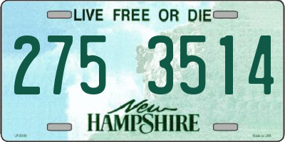NH license plate 2753514