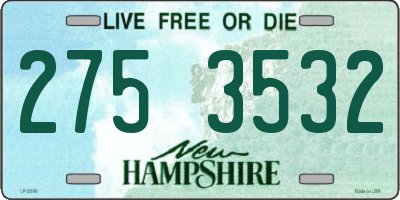 NH license plate 2753532