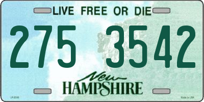 NH license plate 2753542
