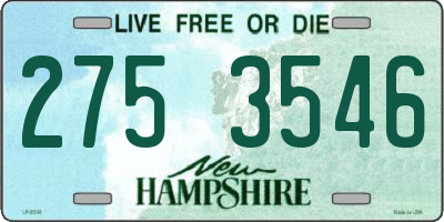 NH license plate 2753546