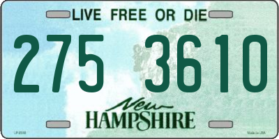 NH license plate 2753610