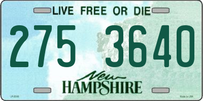 NH license plate 2753640