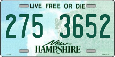NH license plate 2753652