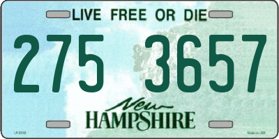 NH license plate 2753657