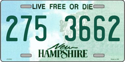 NH license plate 2753662
