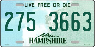 NH license plate 2753663
