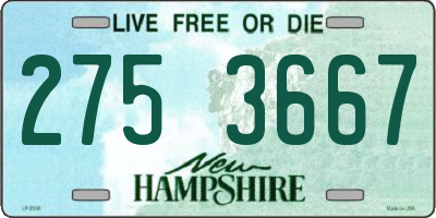 NH license plate 2753667