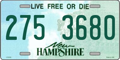 NH license plate 2753680