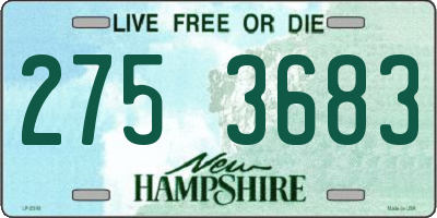 NH license plate 2753683