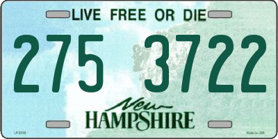 NH license plate 2753722