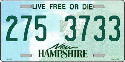 NH license plate 2753733
