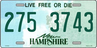 NH license plate 2753743