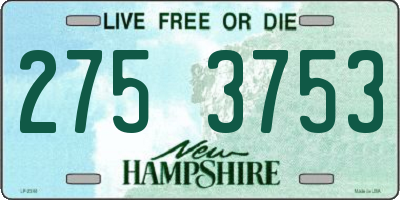 NH license plate 2753753
