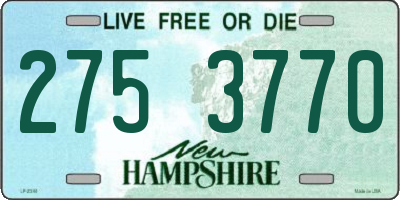 NH license plate 2753770