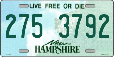 NH license plate 2753792