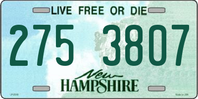 NH license plate 2753807