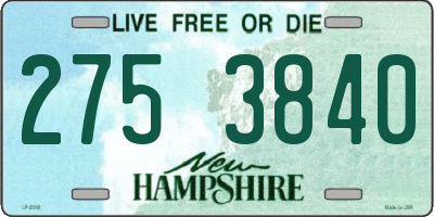 NH license plate 2753840