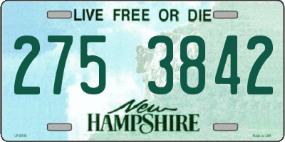 NH license plate 2753842