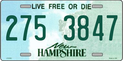 NH license plate 2753847