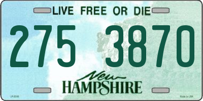 NH license plate 2753870
