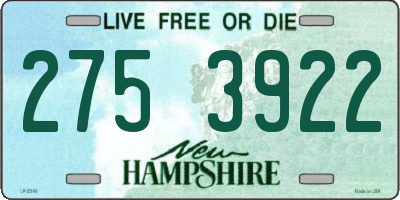 NH license plate 2753922