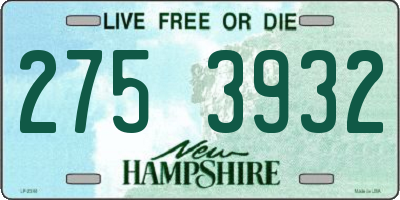 NH license plate 2753932