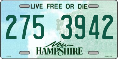 NH license plate 2753942