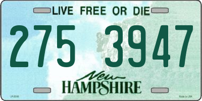 NH license plate 2753947