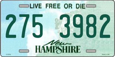 NH license plate 2753982