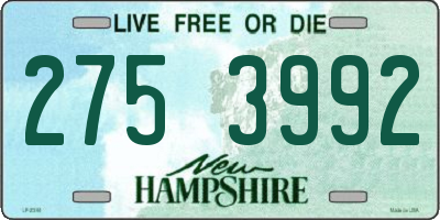 NH license plate 2753992