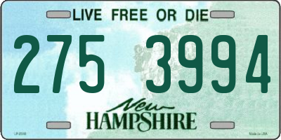 NH license plate 2753994