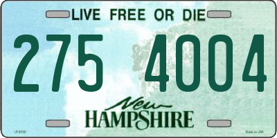 NH license plate 2754004