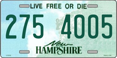 NH license plate 2754005